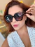 ÓCULOS DE SOL FEMININO QUADRADO VENEZA PRETO - comprar online