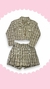 conjunto de blusa e saia de trico