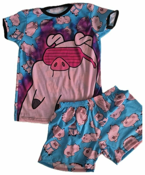 Pijama Chanchito Con Anteojos (Infantil) T12