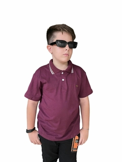 Camiseta polo vinho
