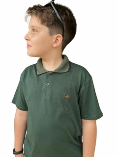 Camiseta polo verde musgo - comprar online