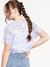 Cropped Tule Make Today Happy Lilas - LLICCE ATACADO