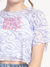 Cropped Tule Make Today Happy Lilas - comprar online