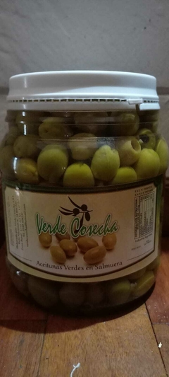 Aceitunas verdes sin carozo. Verde Cosecha. Frasco de 1 kgr.