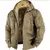 Casaco Inverno Masculino Cor Sólida com Capuz