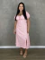 VESTIDO LONGO FLORIDO TRANÇADO COSTAS ROSA - comprar online