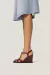 SANDÁLIA ANABELA SERAFINA BORDÔ VICENZA - Ladonna Sapatos