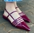 SAPATILHA SLINGBACK VELVET ROUGE VINHO VICENZA
