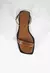 Sandália Rasteira City Chic Couro Marrom Schutz - Ladonna Sapatos