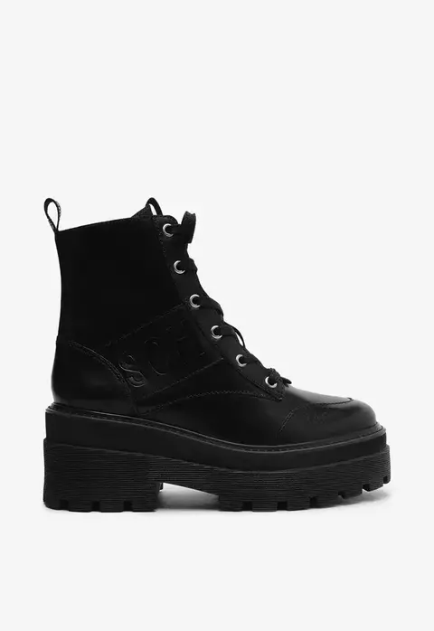 COTURNO CANO BAIXO COURO PRETO SCHUTZ