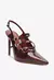 SAPATO SCARPIN SLINGBACK SALTO ALTO COURO VINHO SCHUTZ - loja online