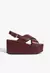 Sandália Plataforma Casual Cool Couro Vinho Schutz - comprar online