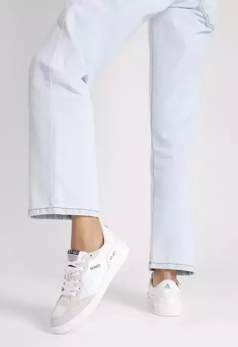 TÊNIS SCHUTZ ST001 BRANCO COURO E VERNIZ