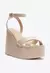 SANDÁLIA HILDA WEDGE COURO BEGE SCHUTZ - comprar online