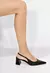 SCARPIN SLINGBACK COURO SALTO MÉDIO BLOCO PRETO SCHUTZ