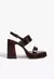 Sandália Alani Couro Marrom Schutz - comprar online
