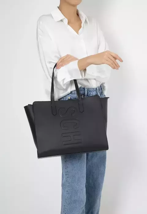 BOLSA TASSY PRETA GRANDE SHOPPING BAG SCHUTZ
