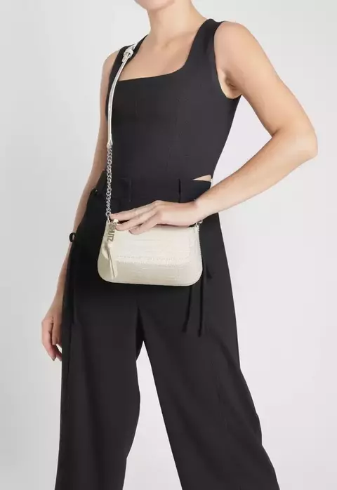BOLSA TINA TIRACOLO BRANCA CROCO SCHUTZ