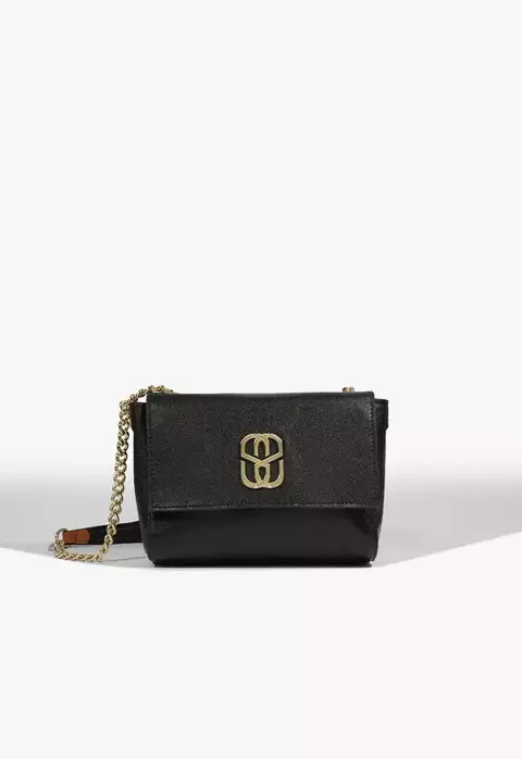 BOLSA SHOULDER MARY DOUBLE COURO PRETA OU MARROM SCHUTZ