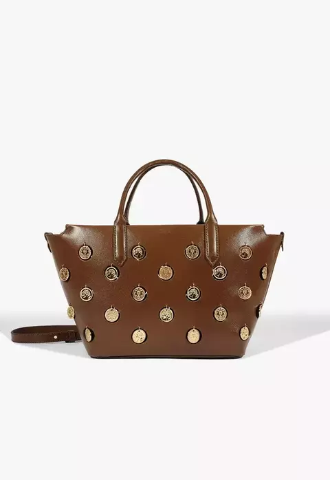 BOLSA SHOPPING LUMA COURO MARROM SCHUTZ