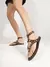 Sandália Anabela Couro Suede Marrom Schutz