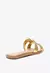 RASTEIRA FLAT MICHIGAN DOURADA VICENZA - Ladonna Sapatos