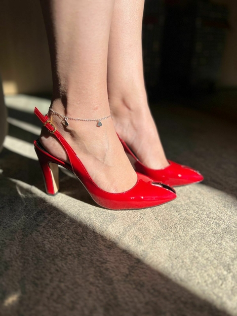 Slingback Marie Vermelho Vicenza - comprar online