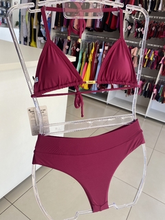 Biquini Cortininha, Calcinha cós alto Fio duplo P - comprar online