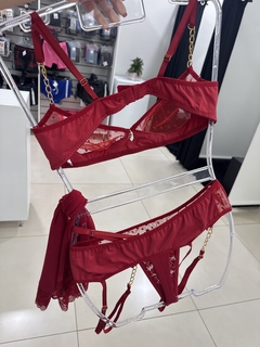Conjunto Cinta Liga Apaixonadinha GG - Eu Me Amo Lingeries