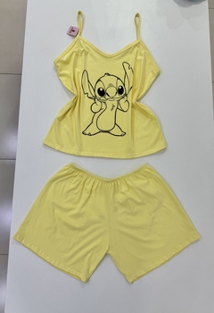 Conjunto Pijama Feminino Amarelo com Estampa Divertida - comprar online