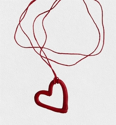 Collar corazón rojo