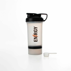 Vaso Shaker color transparente 500 ml mezclador proteínas con scoop - comprar online