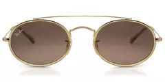 OVAL DOUBLE BRIDGE - Dorado/rosa marron degrade