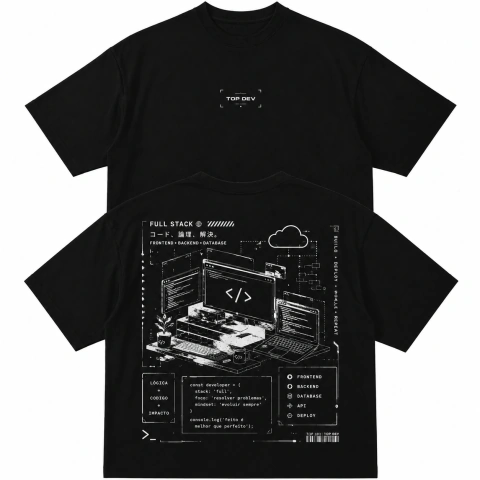 CAMISETA FULL STACK - TOP DEV