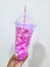 Vaso escamas confetti con luz
