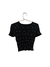 cropped de bolinhas preto