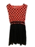 Vestido preto e vermelho de bolinha vintage - comprar online