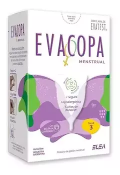 Evacopa copa copita menstrual reutilizable ecológica+bolsita Color Talle 1 - honeymoon
