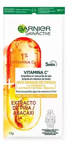 Garnier Ampolla En Mascarilla De Tela Vitamina C 5min X15g