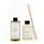 Set de difusor de aromas con repuesto, incluye botella grande y pequeña con varillas de madera.