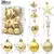 Kit com enfeites com bolas, pingentes para ornamentos de árvore de natal - InpalS