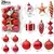 Kit com enfeites com bolas, pingentes para ornamentos de árvore de natal