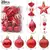 Kit com enfeites com bolas, pingentes para ornamentos de árvore de natal