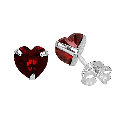 Brinco Coração Rubi