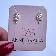 Brinco Raminho com Zircônias - Anne Braga Joias