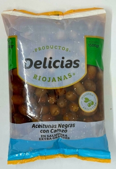 ACEITUNAS NEGRAS CON CAROZO EXTRA GRANDES - 1 KG NETO