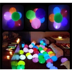 Globos Led Luminosos Colores Rgb Pack X5 Unidades Aire Helio - MS