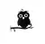 BÚHO DECO NEGRO en internet