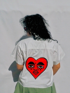 Camisa crop cuore
