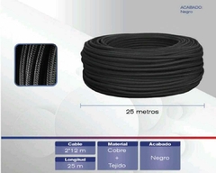Cable Textil Rollo De 25m Color A Elegir - tienda en línea